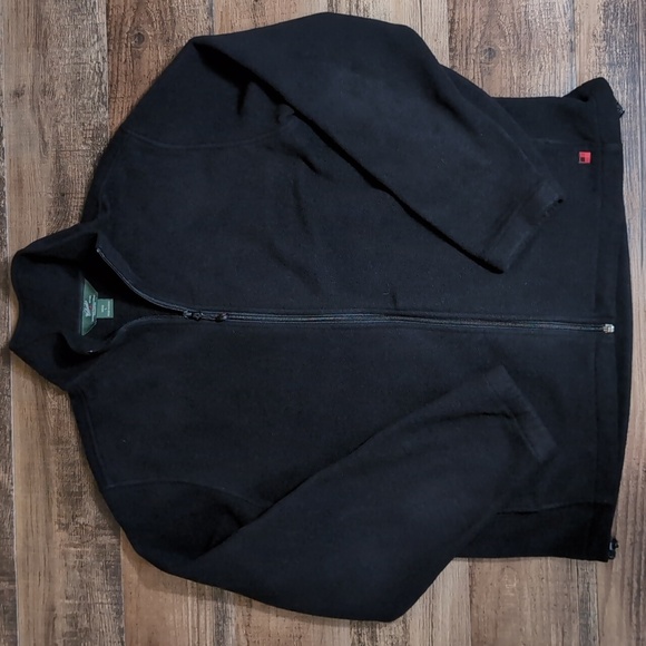 Woolrich Fleece Jacket Full Zip Size Large Blackout - Picture 1 of 8